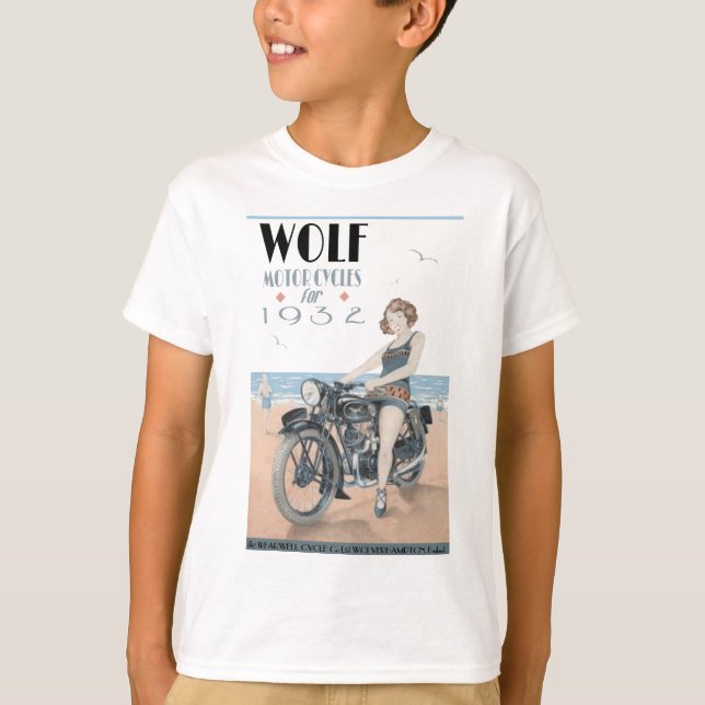 Camiseta Wolf Motorcycle T-Shirt (Anverso)