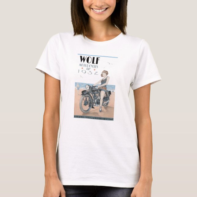 Camiseta Wolf Motorcycle T-Shirt (Anverso)