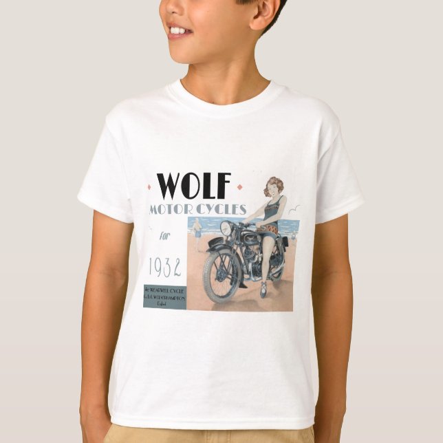 Camiseta Wolf Motorcycle T-Shirt (Anverso)