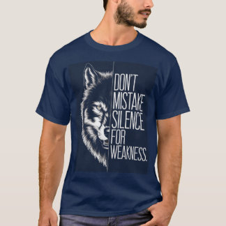 Camiseta Wolf No Confundas el Silencio con Debilid
