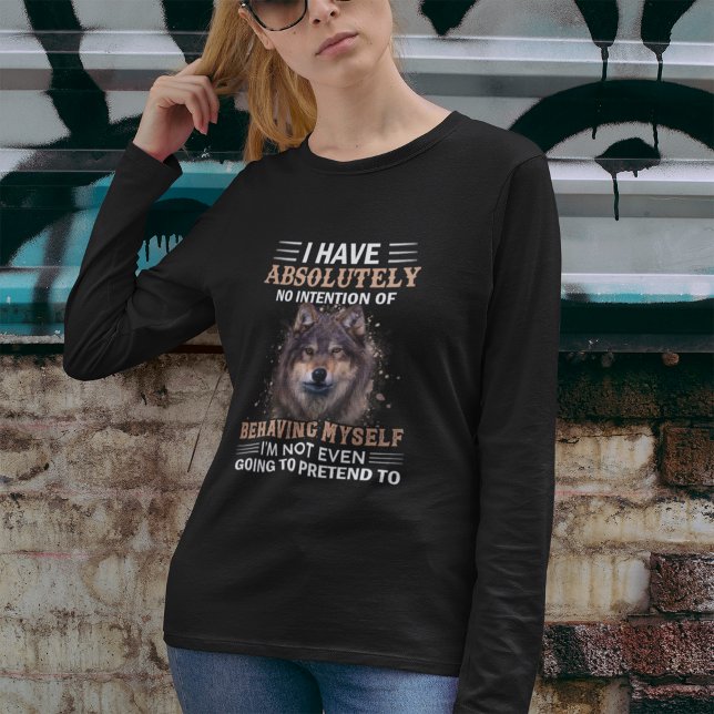 Camiseta Wolf No Tengo Absolutamente Intención Sarcástica (Subido por el creador)