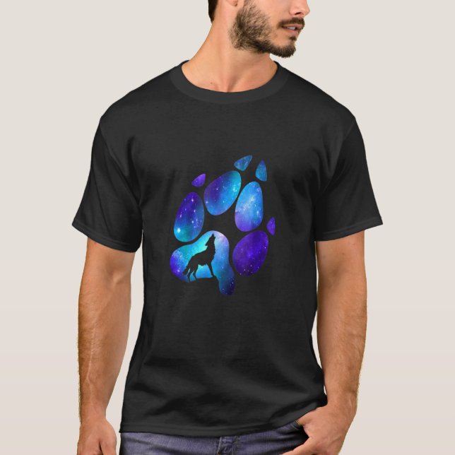 Camiseta Wolf Paw Galaxy (Anverso)