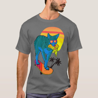 Camiseta Wolf Pizza Y Skateboarding