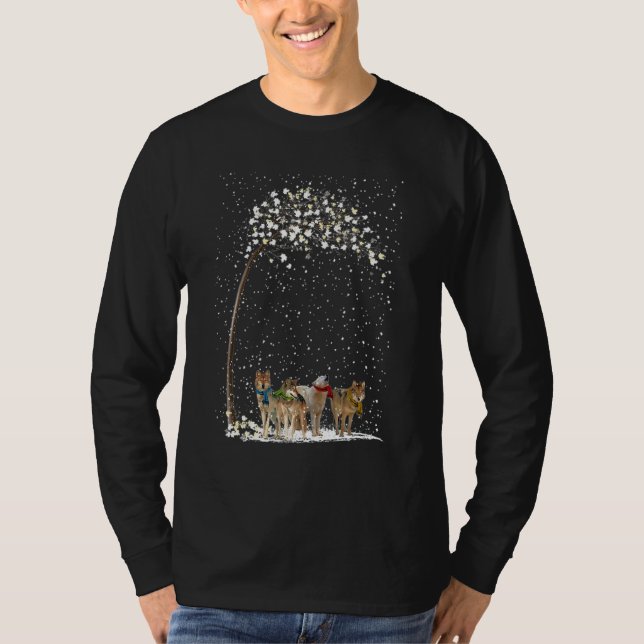 Camiseta Wolf Scarf Winter Christmas Tree Xmas Snowy (Anverso)