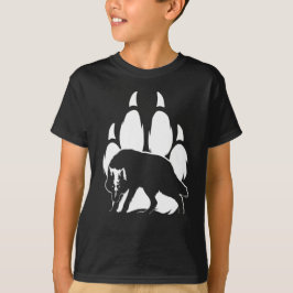 Camiseta Wolf Silhouette y Footprint T-Shirt