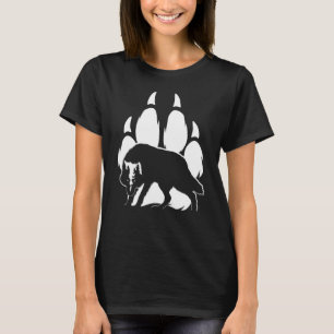Camiseta Wolf Silhouette y Footprint T-Shirt