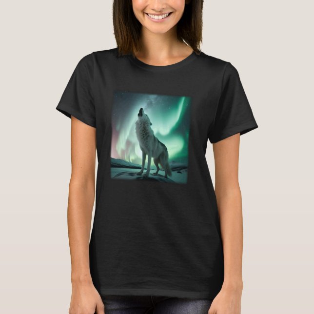 Camiseta Wolf Starry Night Wolf Mom, Wolf Dad, Wolves Lover (Anverso)