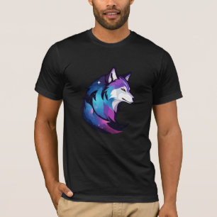 Camiseta Wolf Vector Arte Animal Moderno Ciudad Urbana Gráf