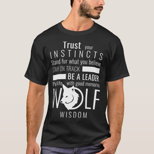 Camiseta Wolf Wisdom Wolves Adora Citas Motivacionales Gif (Anverso)