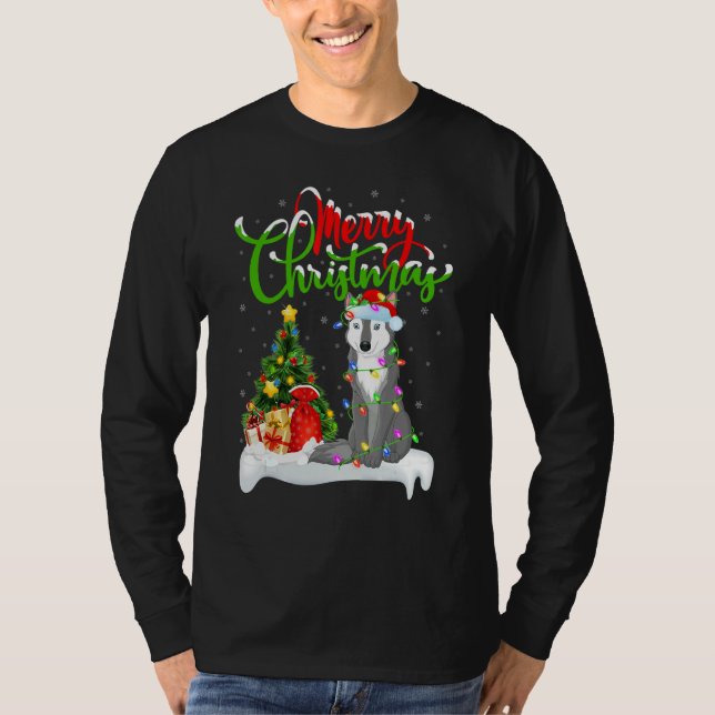 Camiseta Wolf   Xmas Decorations Santa Wolf Christmas (Anverso)