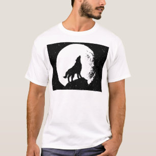Camiseta Wolf y Moon Silhoutte