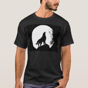 Camiseta Wolf y Moon Silhoutte