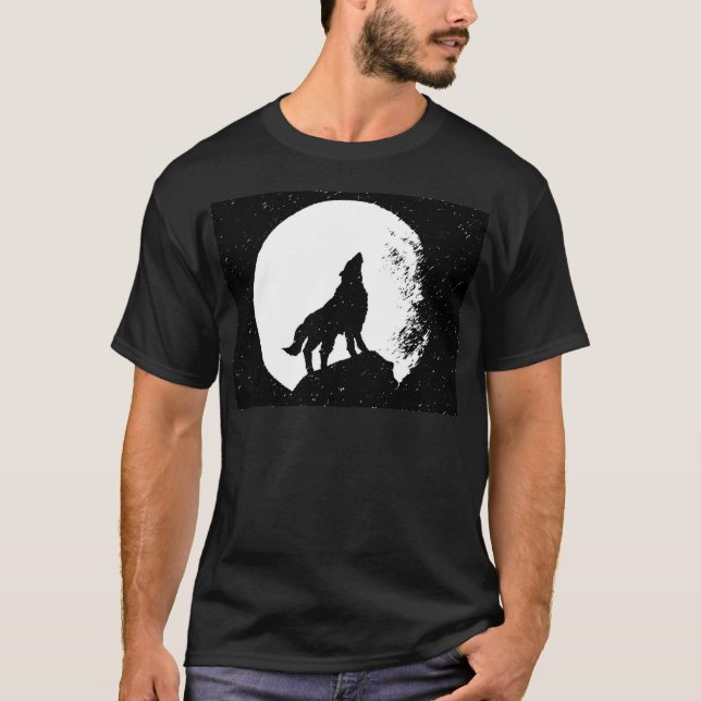 Camiseta Wolf y Moon Silhoutte (Anverso)