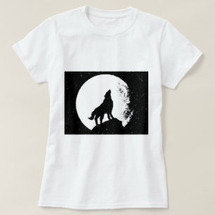 Camiseta Wolf y Moon Silhoutte