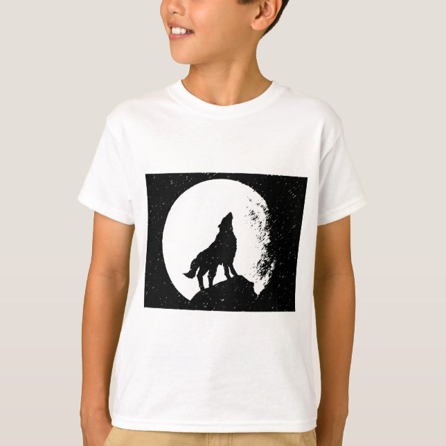 Camiseta Wolf y Moon Silhoutte (Anverso)