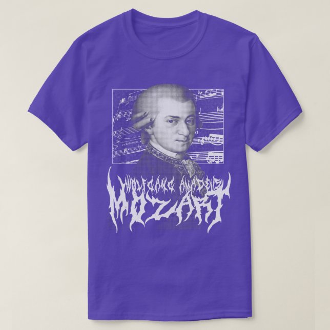 Camiseta Wolfgang Amadeus Mozart Metalizado (Diseño del anverso)