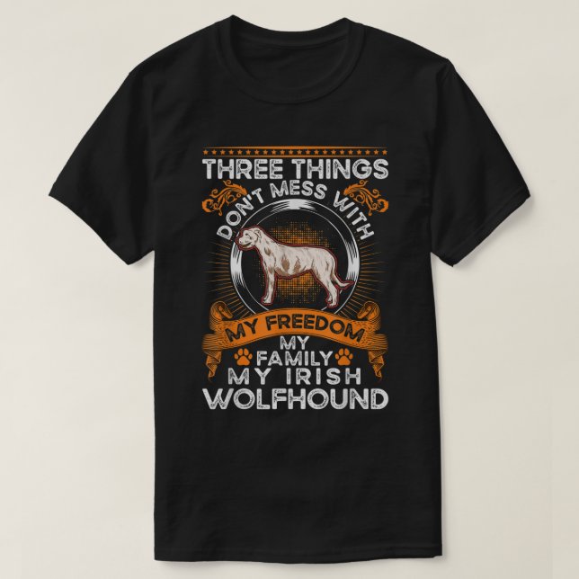 Camiseta Wolfhound Irish Wolfhound Irish Family (Diseño del anverso)