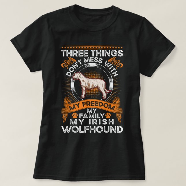 Camiseta Wolfhound Irish Wolfhound Irish Family (Diseño del anverso)