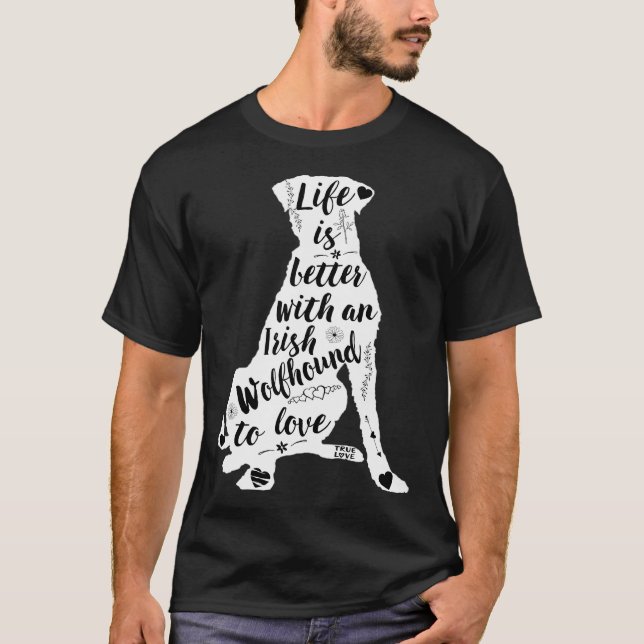 Camiseta Wolfhound Irlandés Por El Perro Lobo Irlandés (Anverso)