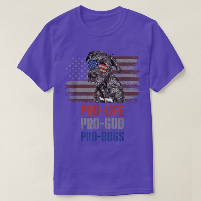 Camiseta Wolfhound irlandés Pro Life Pro God Pro Dogs (Diseño del anverso)