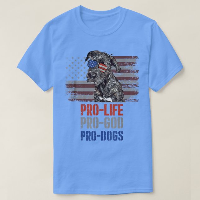 Camiseta Wolfhound irlandés Pro-Life Pro God Pro Dogs T-Shi (Diseño del anverso)