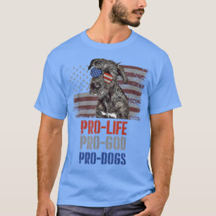 Camiseta Wolfhound irlandés Pro-Life Pro God Pro Dogs T-Shi
