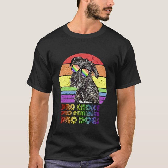 Camiseta Wolfhound Pro Choice Pro Feminismo Pro Dogs L (Anverso)