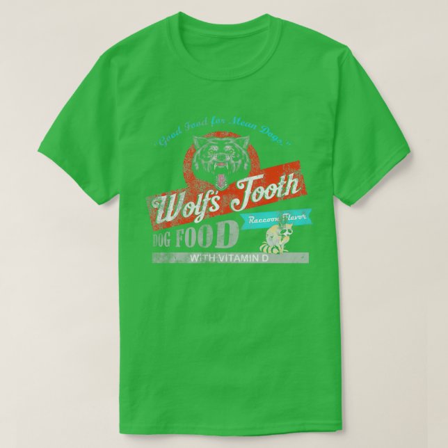 Camiseta Wolfs Tooth Dog Food Trastornado s ONeck  (Diseño del anverso)