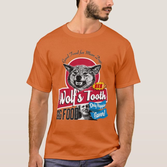 Camiseta Wolfsooth Dog Food Dirty Hippie Flavor funny retro (Anverso)