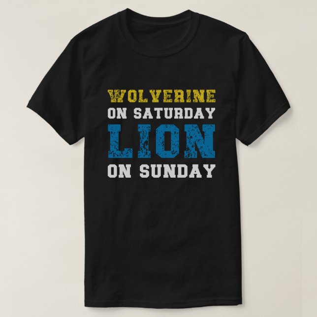 Camiseta Wolverine El Sábado León El Domingo (Diseño del anverso)