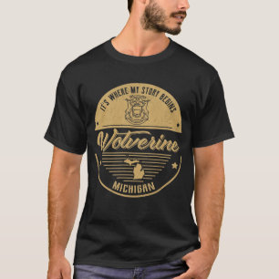 Camiseta Wolverine Michigan es donde comienza mi historia