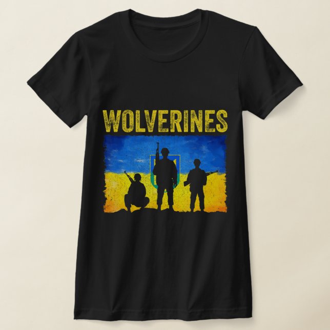 Camiseta Wolverines apoyan a Ucrania (Distribución)