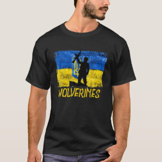 Camiseta Wolverines apoyan a Ucrania, Ucrania le encanta
