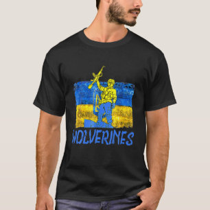 Camiseta Wolverines apoyan a Ucrania, Ucrania le encanta