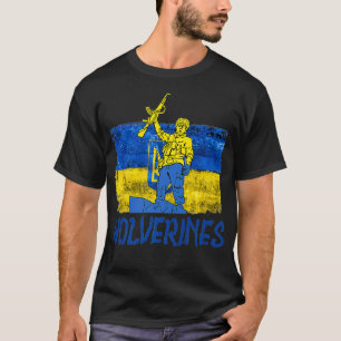 Camiseta Wolverines apoyan a Ucrania, Ucrania le encanta