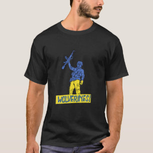 Camiseta Wolverines apoyan a Ucrania, Ucrania le encanta