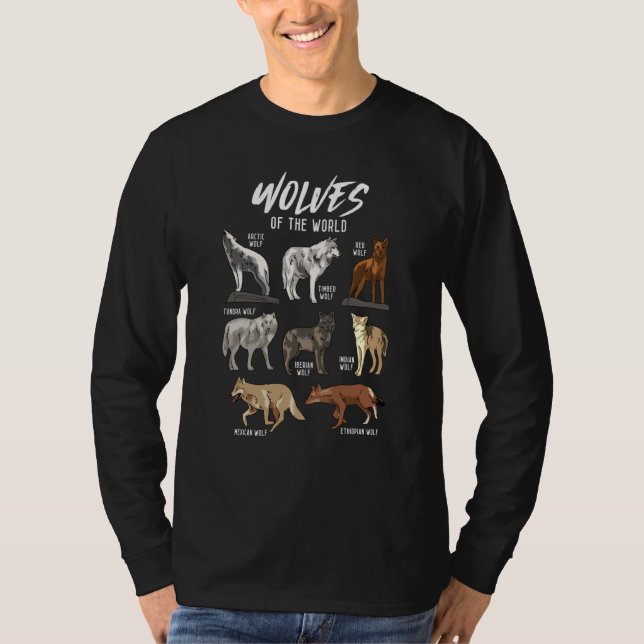 Camiseta Wolves Animals of the World Wolf Hunter Educationa (Anverso)