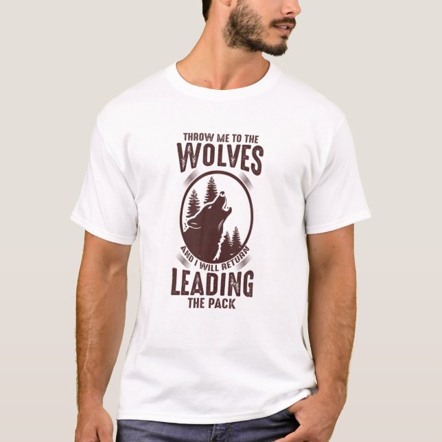 Camiseta Wolves Wolf Pack Dog Canine Territory Hunter (Anverso)