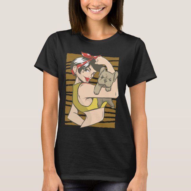 Camiseta Woman Bulldog Pinup (Anverso)