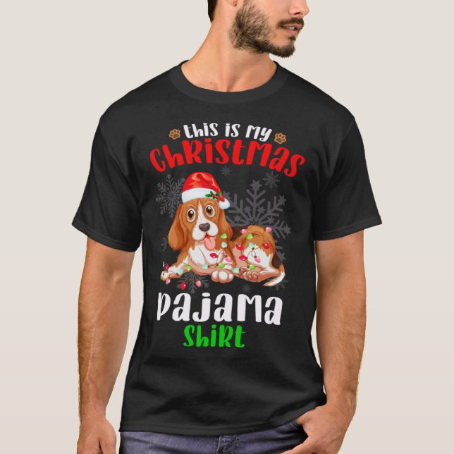 Camiseta Woman Christmas This Is My Pijama American Foxhoun (Anverso)