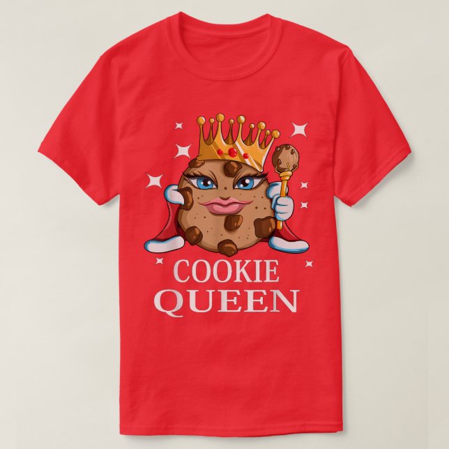 Camiseta Woman Cookie Lover Sweets Baking Funny Cookie Quee (Diseño del anverso)