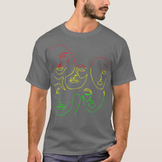 Camiseta Woman Face Line Art Junetdecimo Guay Resumen negro