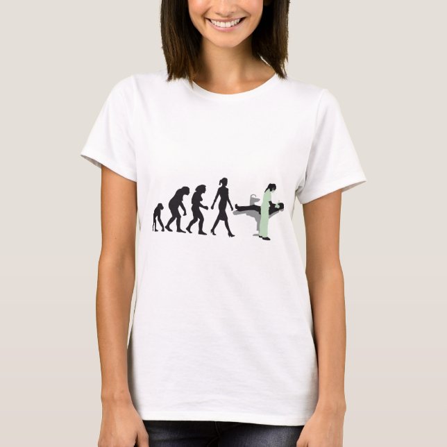 Camiseta woman female evolution of dentist (Anverso)