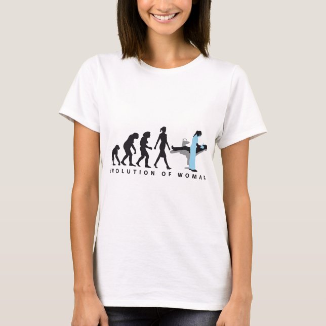 Camiseta woman female evolution of dentist (Anverso)