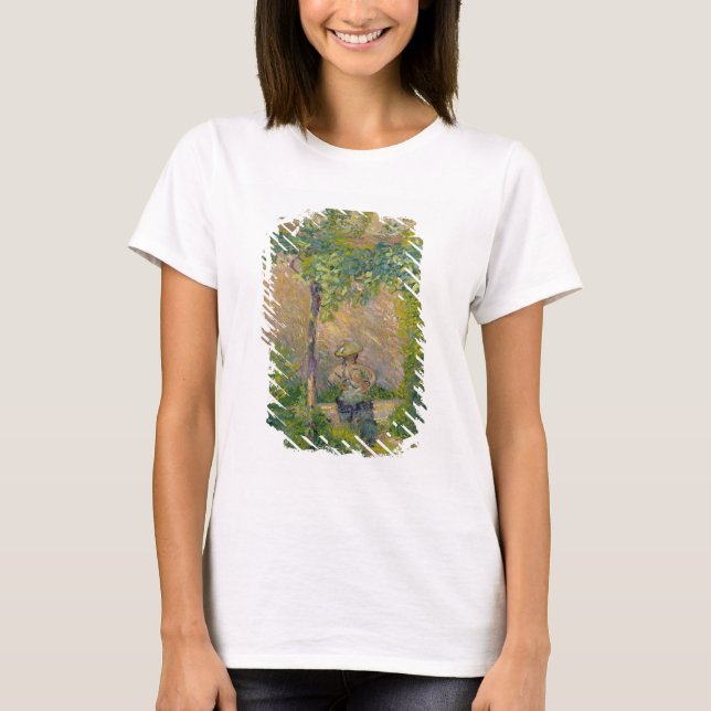 Camiseta Woman in the Garden (oil on canvas) (Anverso)