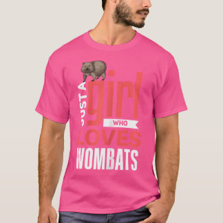 Camiseta Womba Chicas graciosos Wombat Lover Chica I Love W
