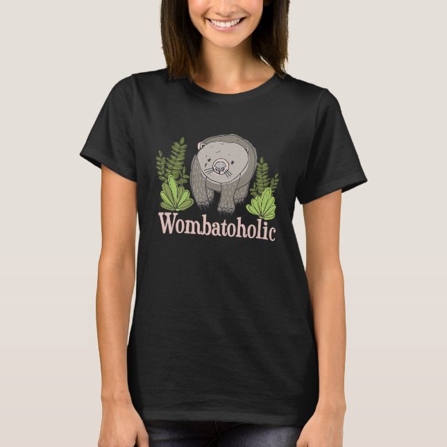 Camiseta Womba Wombatoholic Chiste Wombat (Anverso)