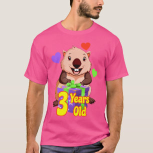 Camiseta Wombat Anim Australiano de 3 años