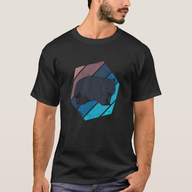 Camiseta Wombat Artsy Style Rodent Animal Willife Nature (Anverso)