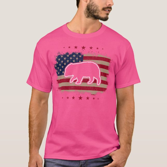 Camiseta Wombat, bandera estadounidense (Anverso)